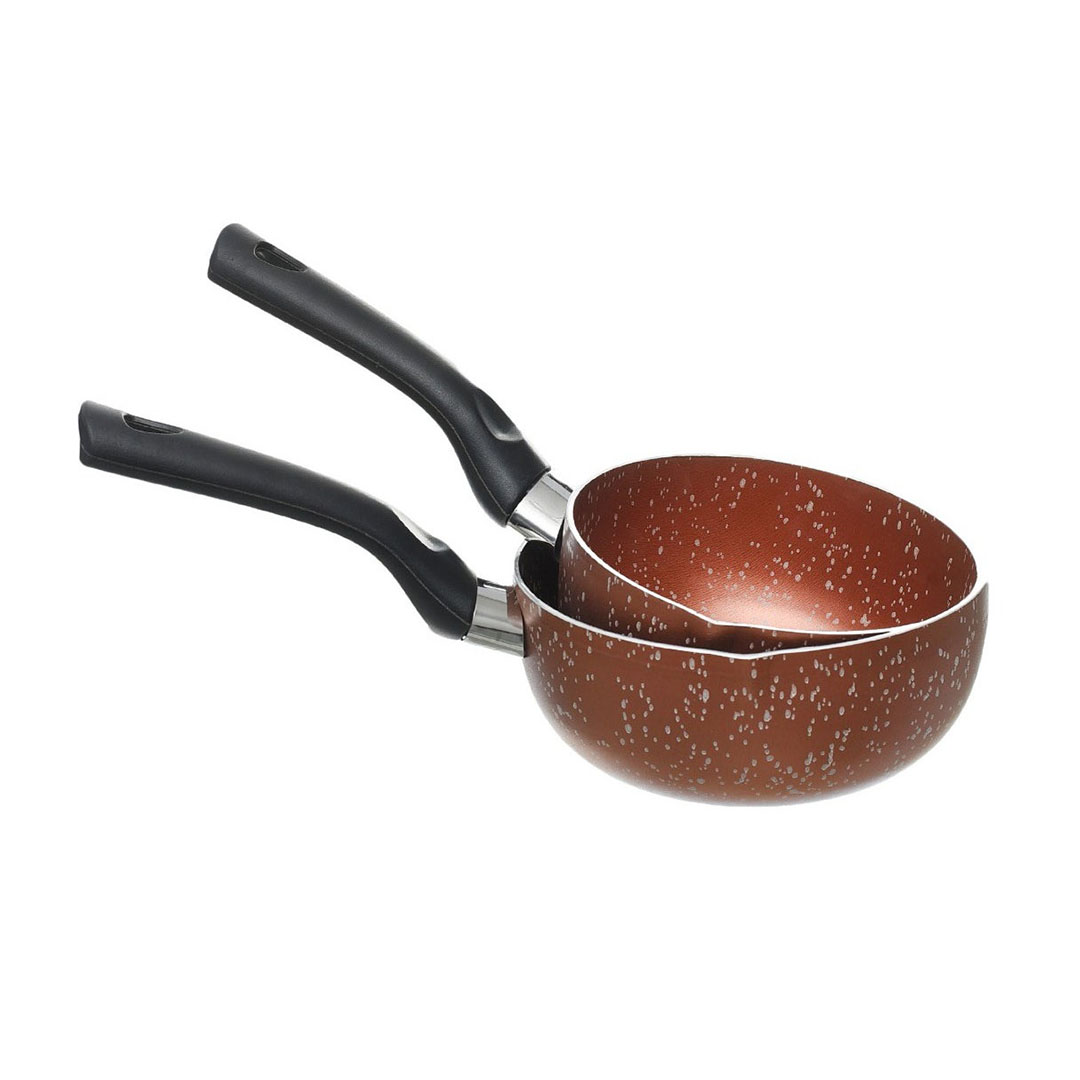 طاجن جرانيت لازورد - مقاس 14 ، 16 سم - نحاسي - 2 قطعة