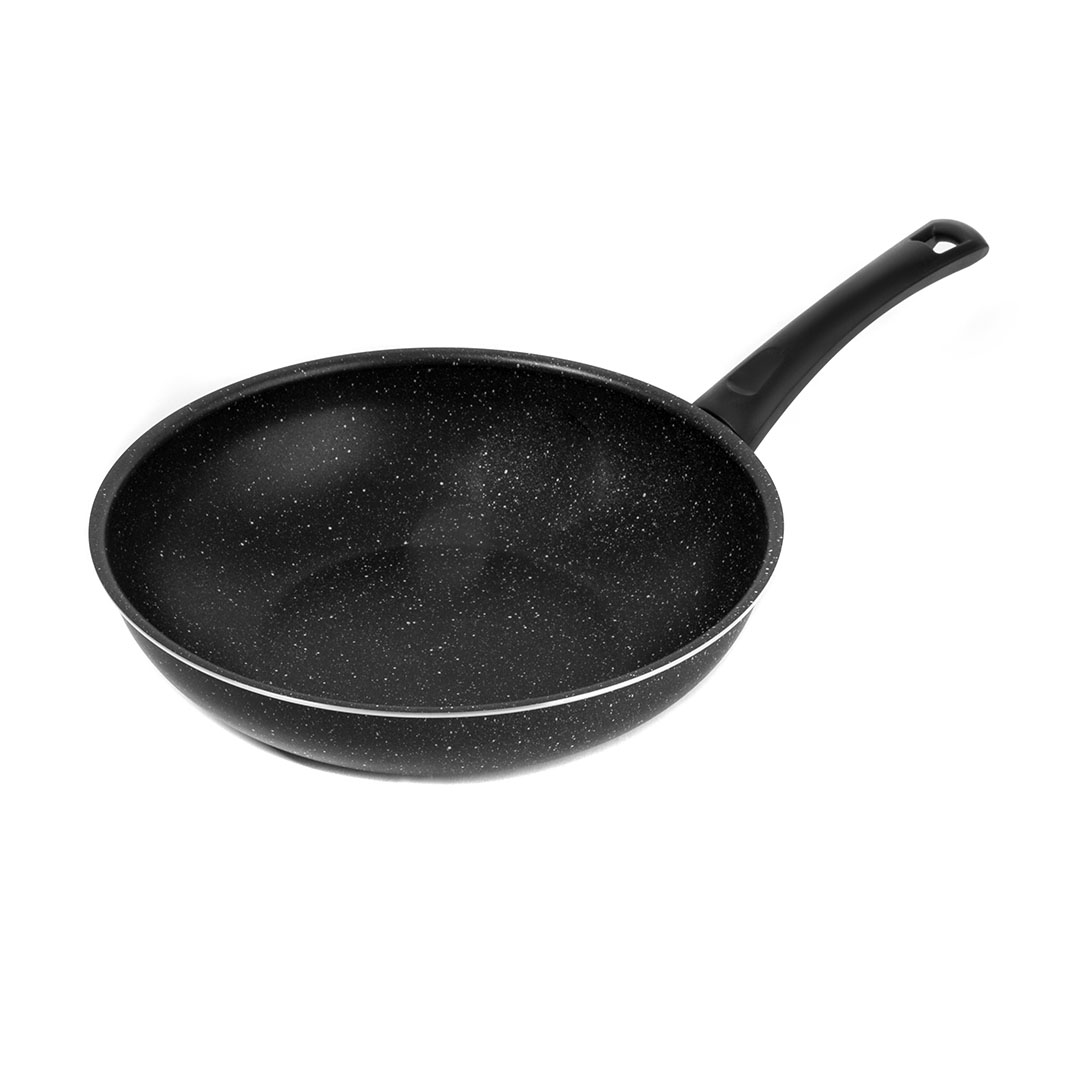 مقلاة جرانيت عميقة من لازورد - 28 سم - أسود