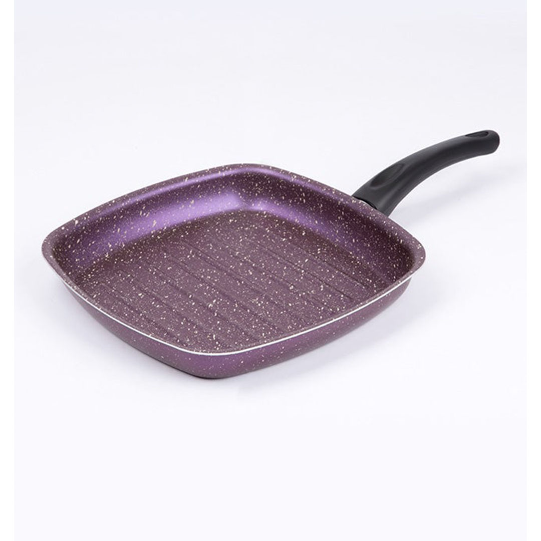 مقلاة لازورد جرانيت للشوي - 27 سم - بنفسجي