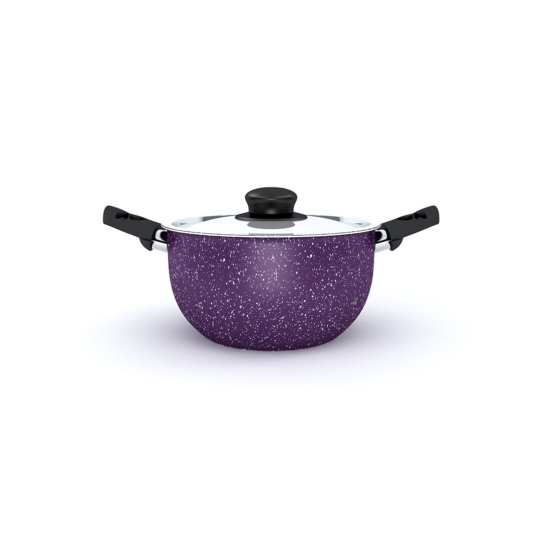 طقم حلل جرانيت لازورد - 11 قطعة - موف