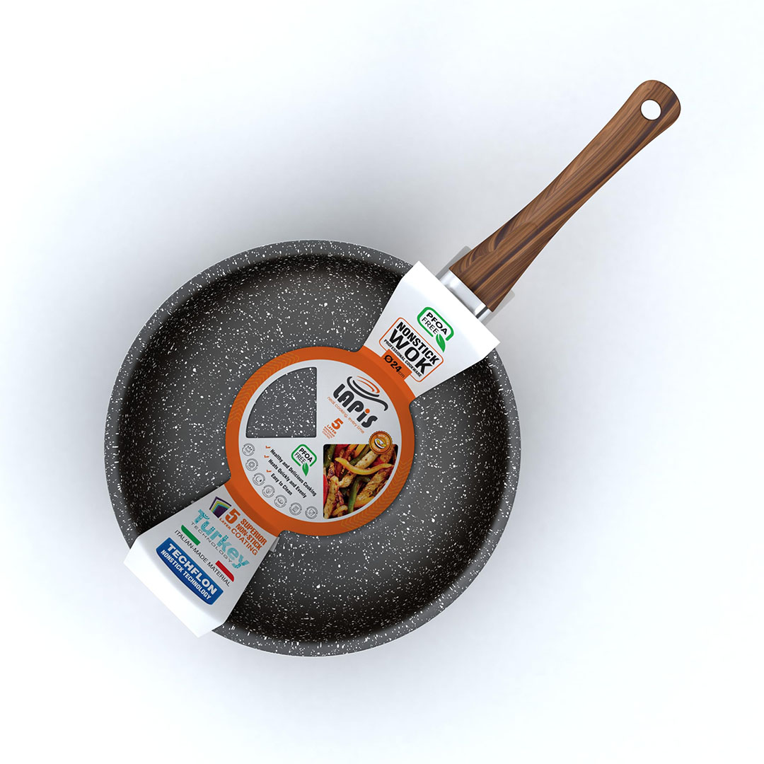 مقلاة عميقة جرانيت من لابيس - مقاس 24 سم - أسود