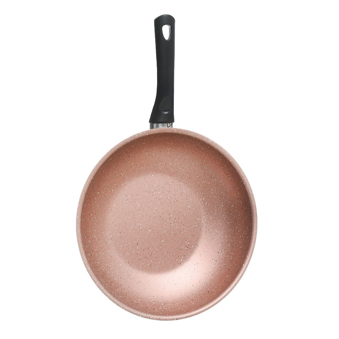 مقلاة جرانيت عميقة من لازورد - 28 سم - نحاسي