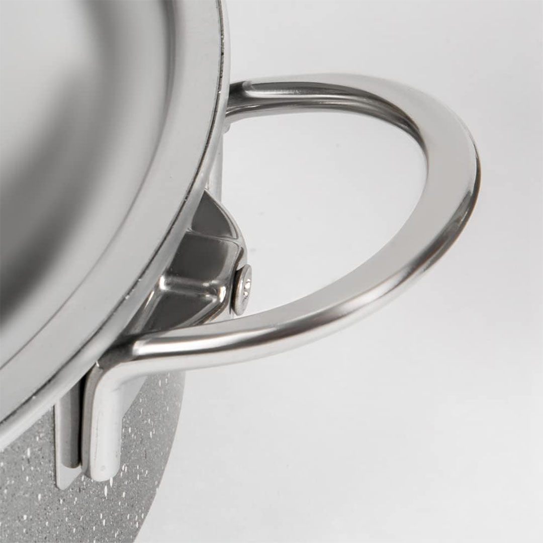 صواني جرانيت برو من لازورد - 4 قطع - مقاس 26، 28 سم - رمادي