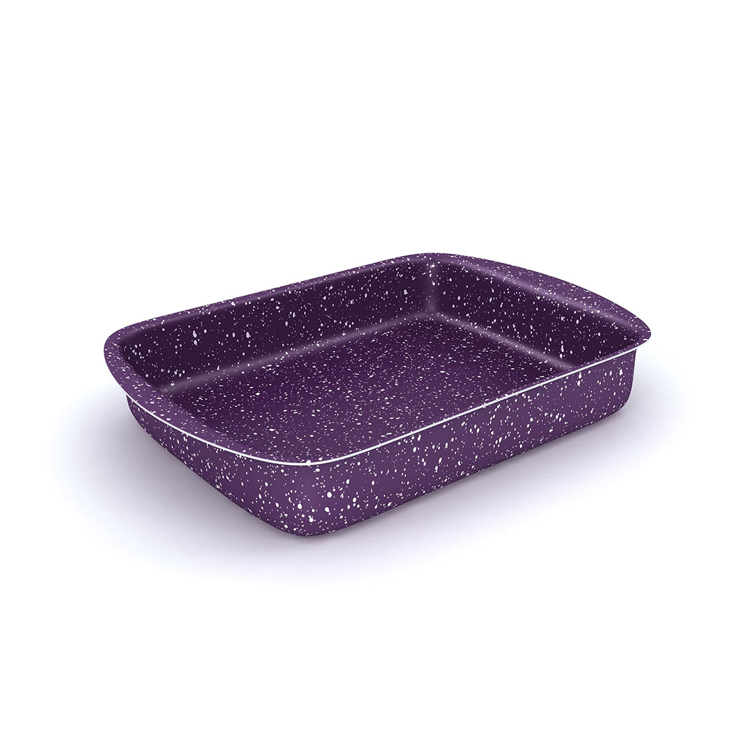 طاجن فرن مستطيل من لازورد جرانيت بلس - موف - 2 قطعة