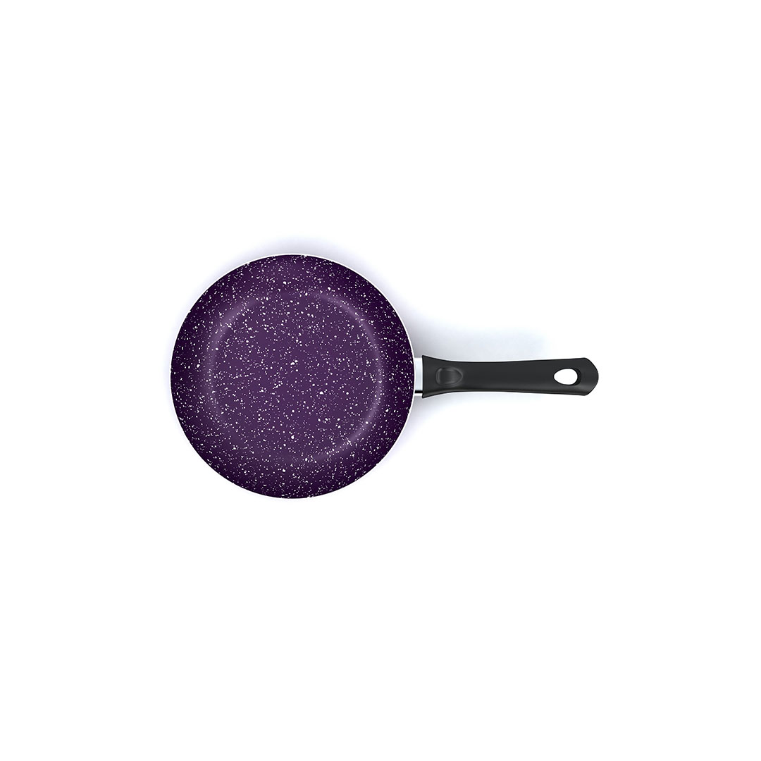 طقم مقلاية جرانيت لازورد - مقاس 18/20/24 سم - بنفسجي - 3 قطع