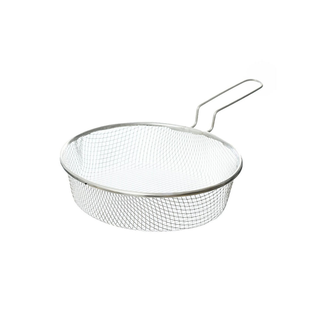 مقلاة جرانيت لازورد مع سلة قلي - 24 سم - نحاسي