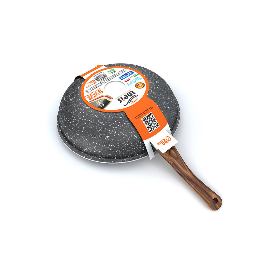 مقلاة عميقة من الجرانيت من لابيس - 28 سم - أسود