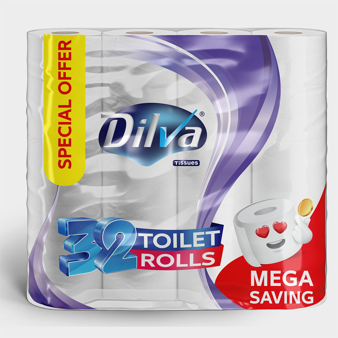 ديلفا مناديل تواليت موفر طبقتين - 32 بكرة