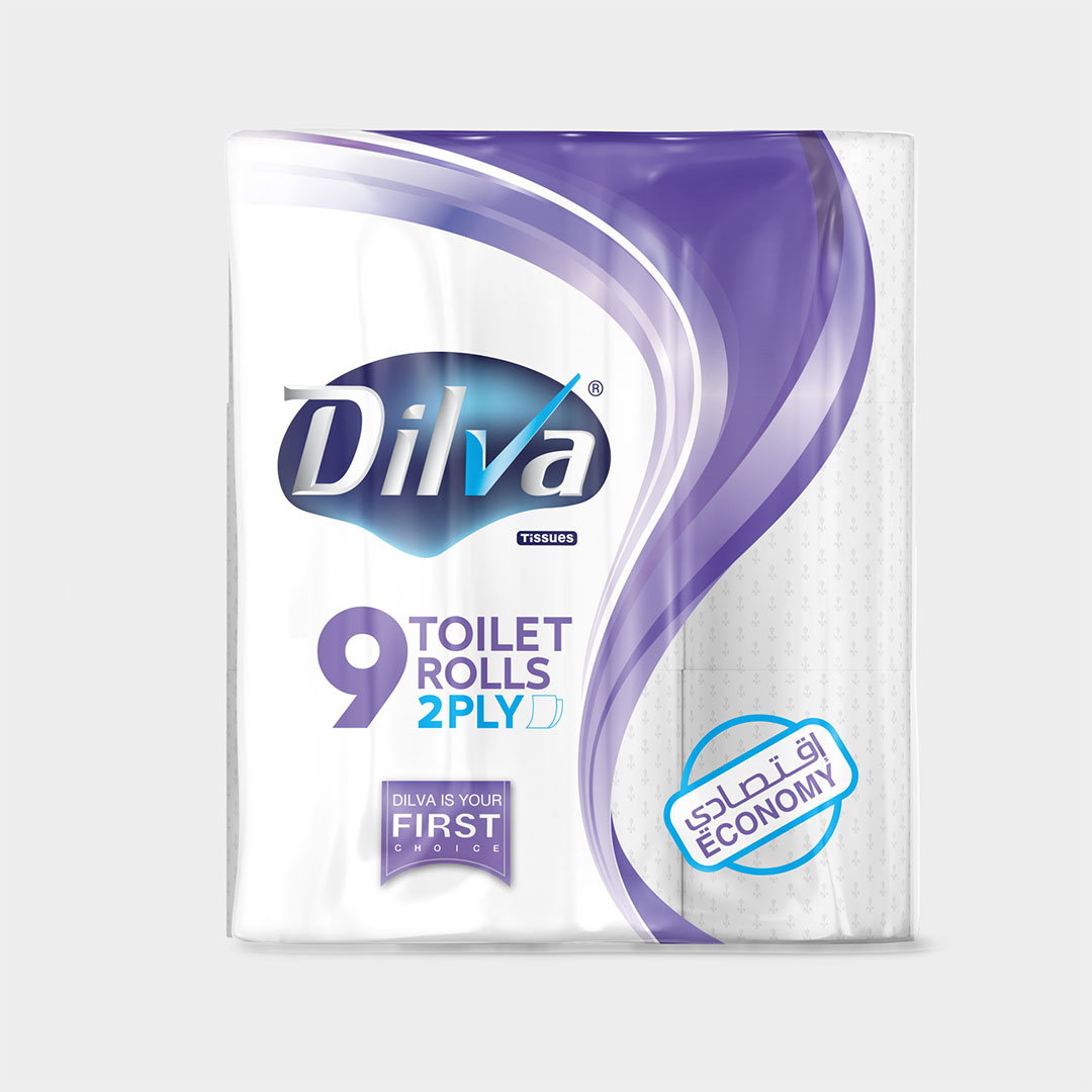 ديلفا مناديل تواليت اقتصادي طبقتين - 9 بكرة