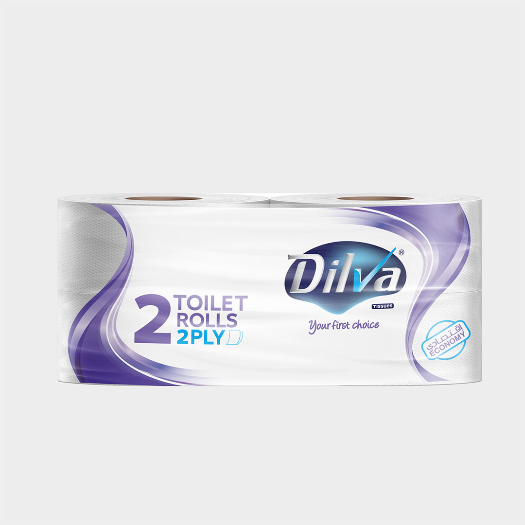 ديلفا مناديل تواليت اقتصادي طبقتين - 2 بكرة