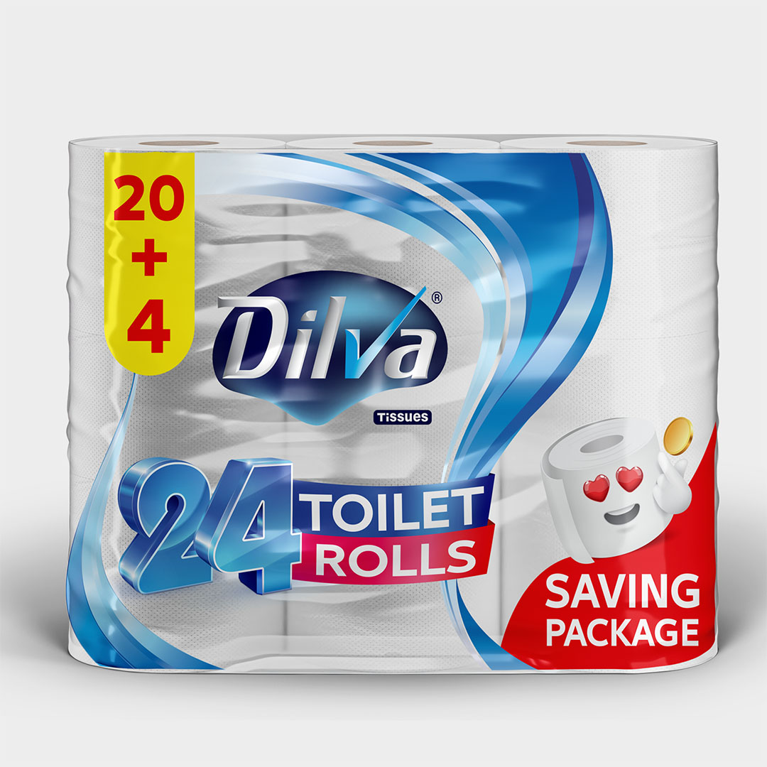 ديلفا مناديل تواليت موفر طبقتين - 24 بكرة
