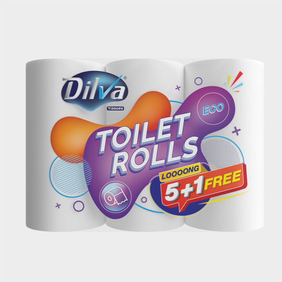 ديلفا مناديل تواليت مضغوط ايكو طبقتين - 6 بكرة