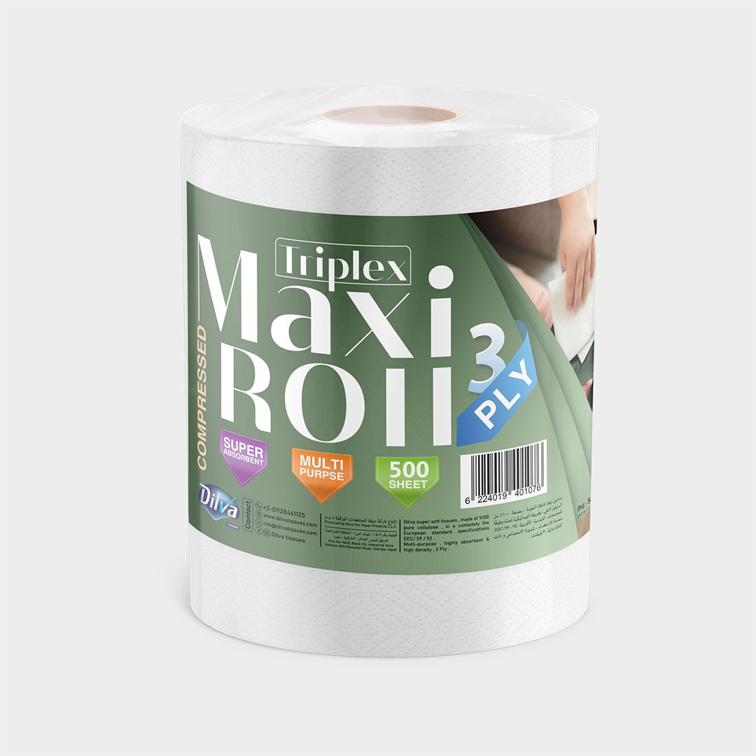 ديلفا مناديل ماكس رول - 3 طبقات - 500 شيت