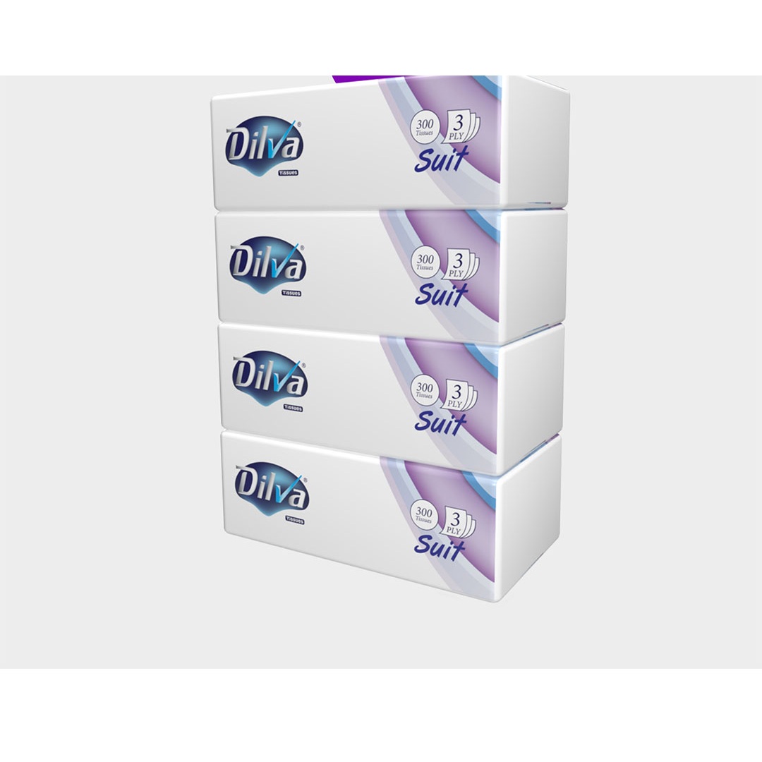 ديلفا سبوت سحب - 3 طبقات - 300 منديل - 4 قطع