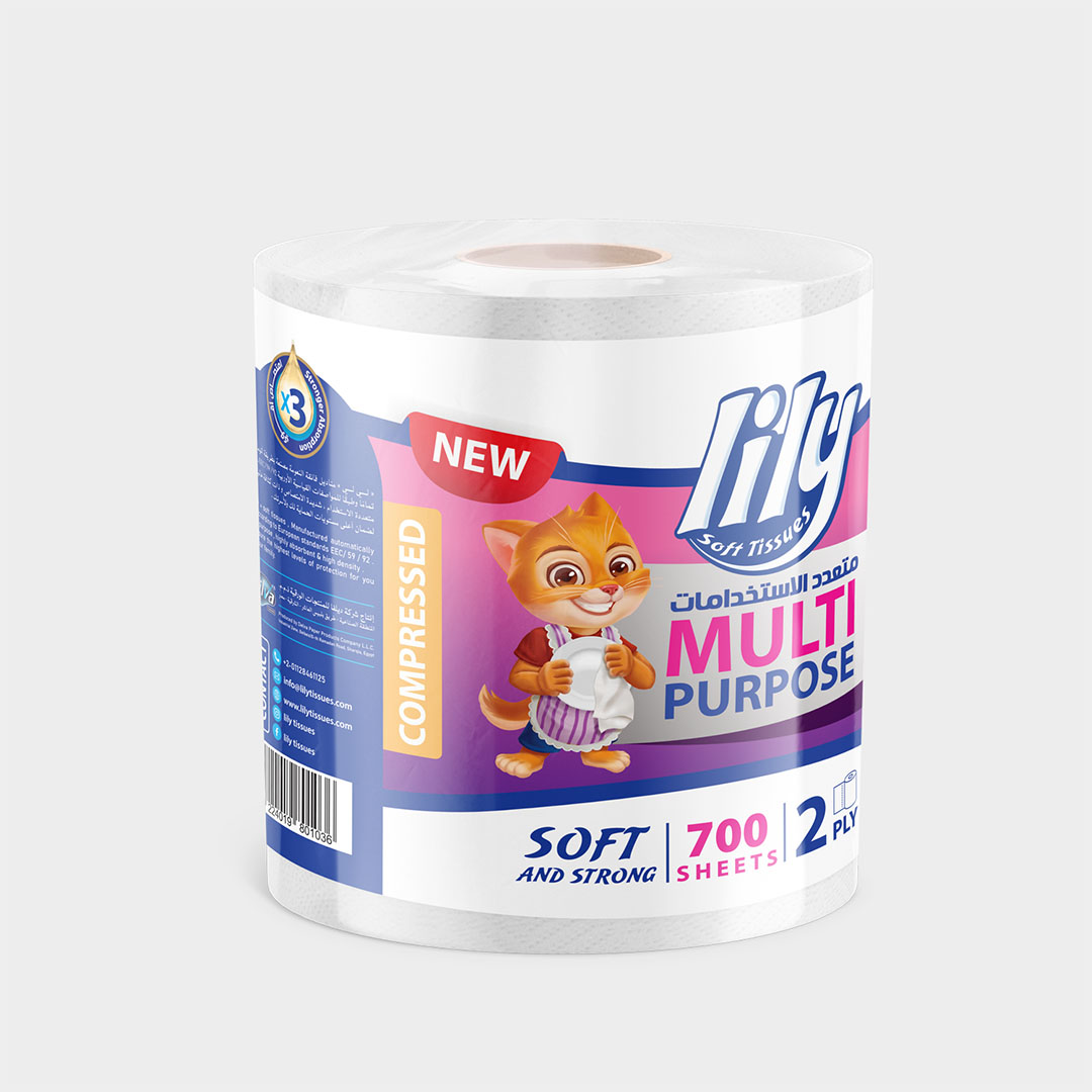 لي لي مناديل ماكس رول طبقتين - 700 شيت