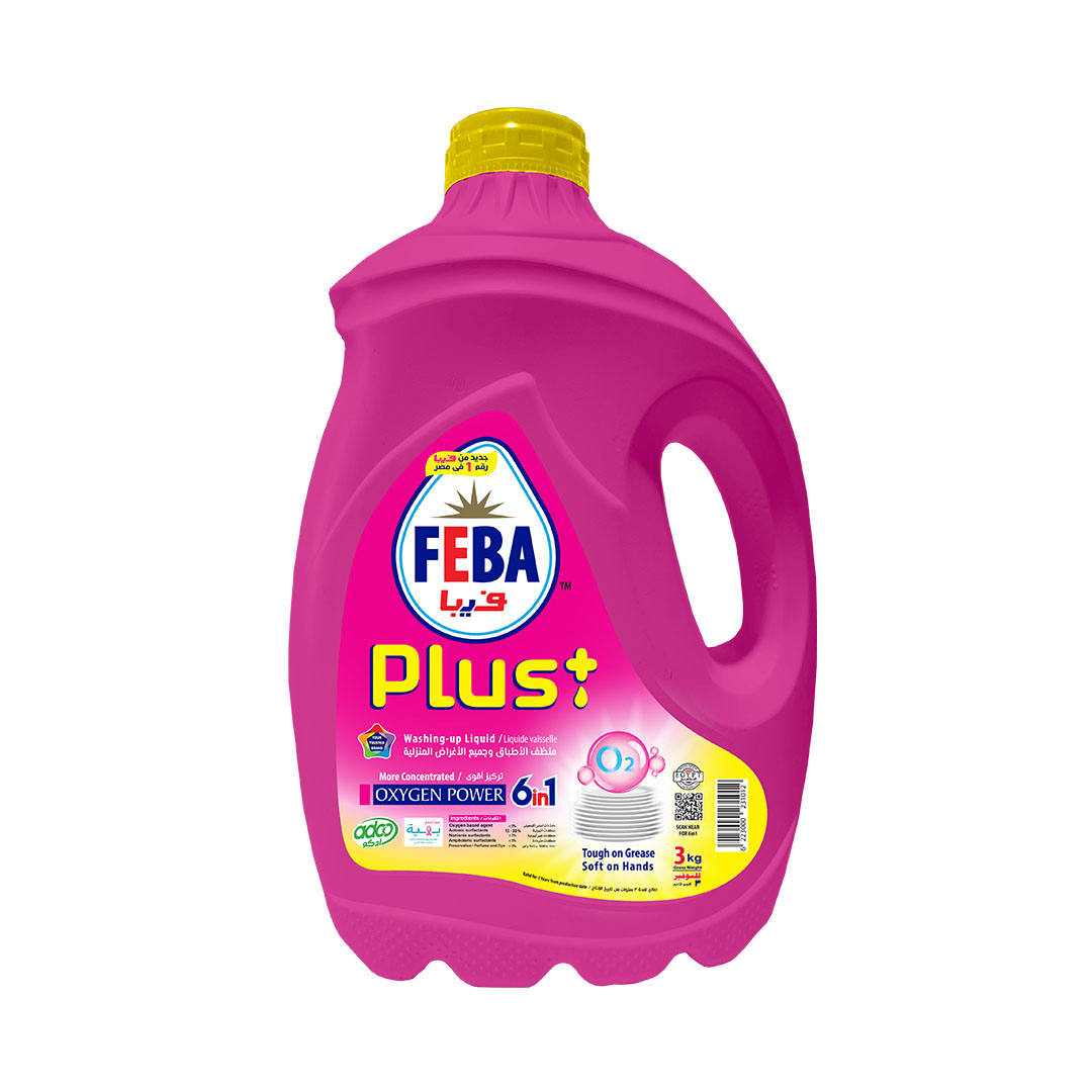 فيبا بلس منظف اطباق - اوكسي - 3 كجم - 6 عبوة