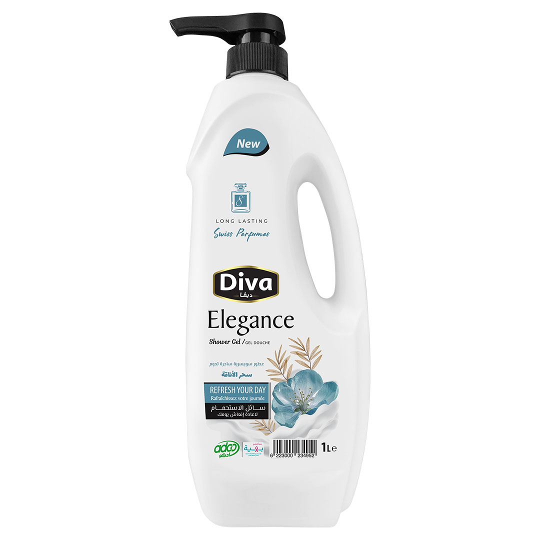 ديفا سائل الاستحمام عطر الاناقة - 1 لتر