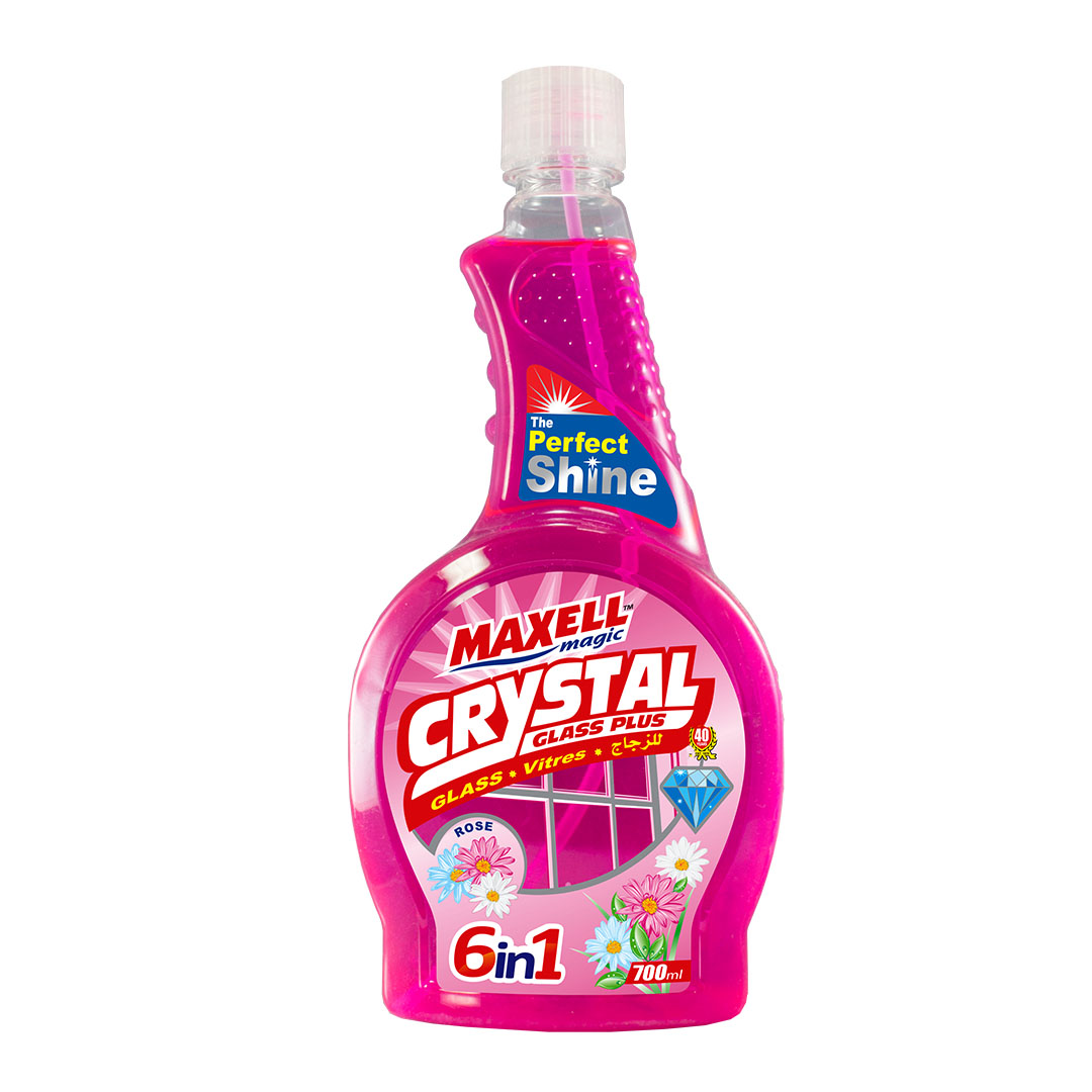 ماكسيل ماجيك كريستال منظف زجاج روز اقتصادى - 500 +200  مل