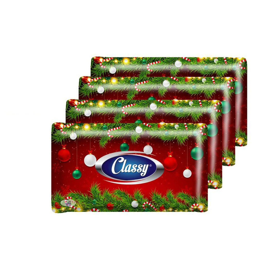 كلاسي مناديل جلو باك - 120 منديل - 4 قطع