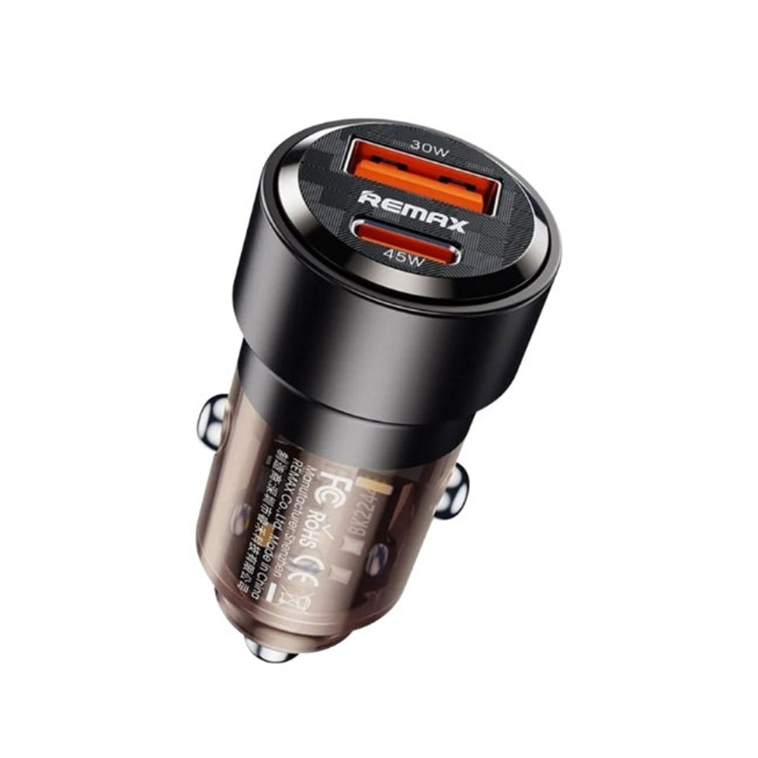 شاحن سيارة ريمكس RCC360 - 75 وات - PD+QC - أسود