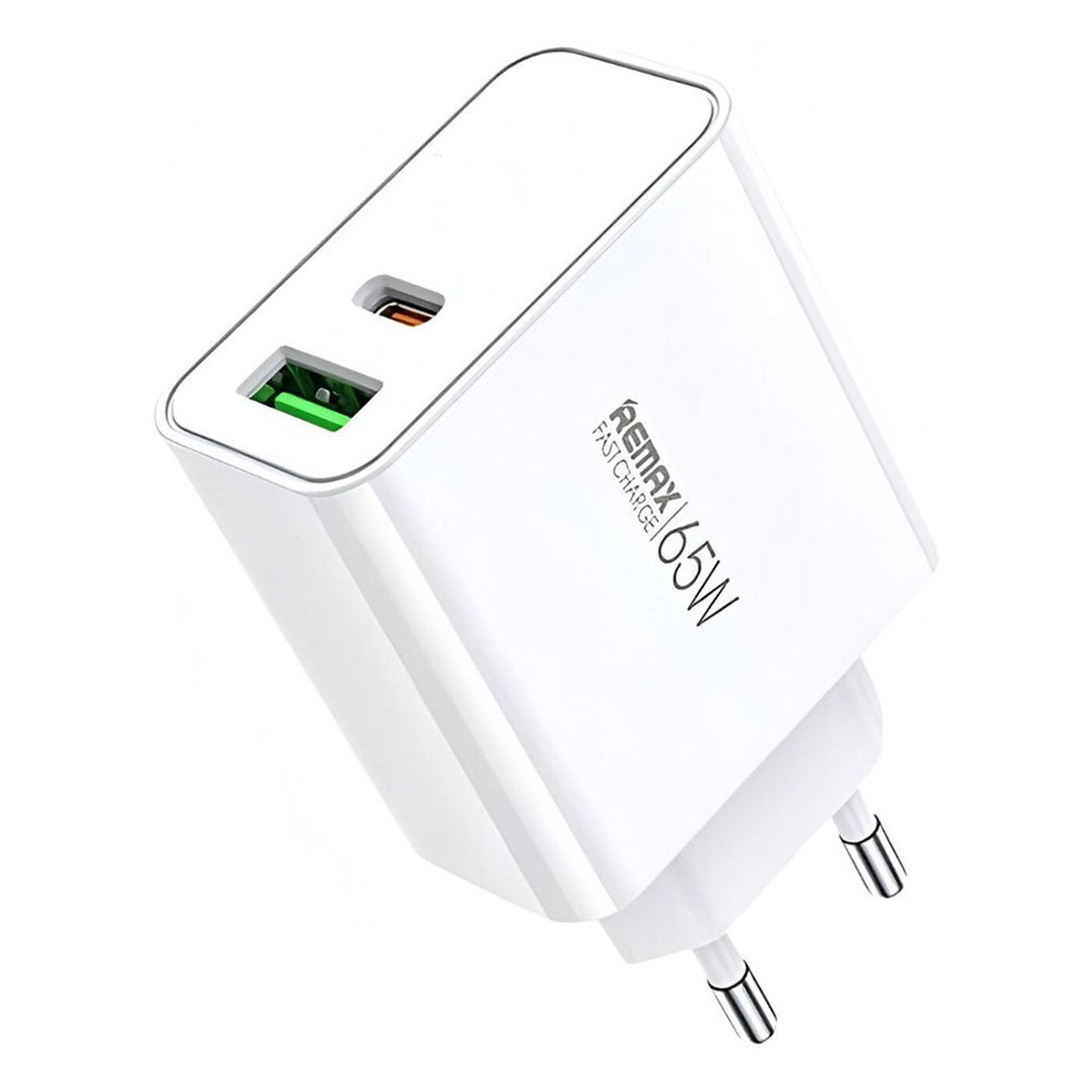 شاحن سريع ريمكس RP-U125 - 65 وات - أبيض