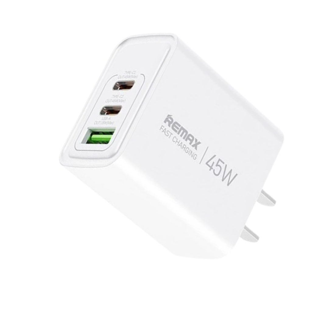 شاحن سريع ريمكس RP-U139 - 45 وات - PD+QC - أبيض