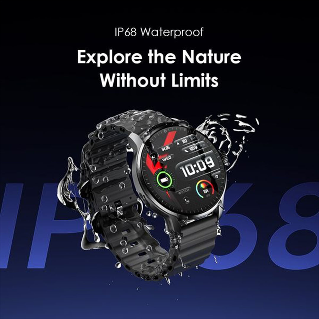 ساعة اورايمو Watch 5R Pro الذكية مع خاصية الاتصال عبر البلوتوث - OSW-830 - أسود