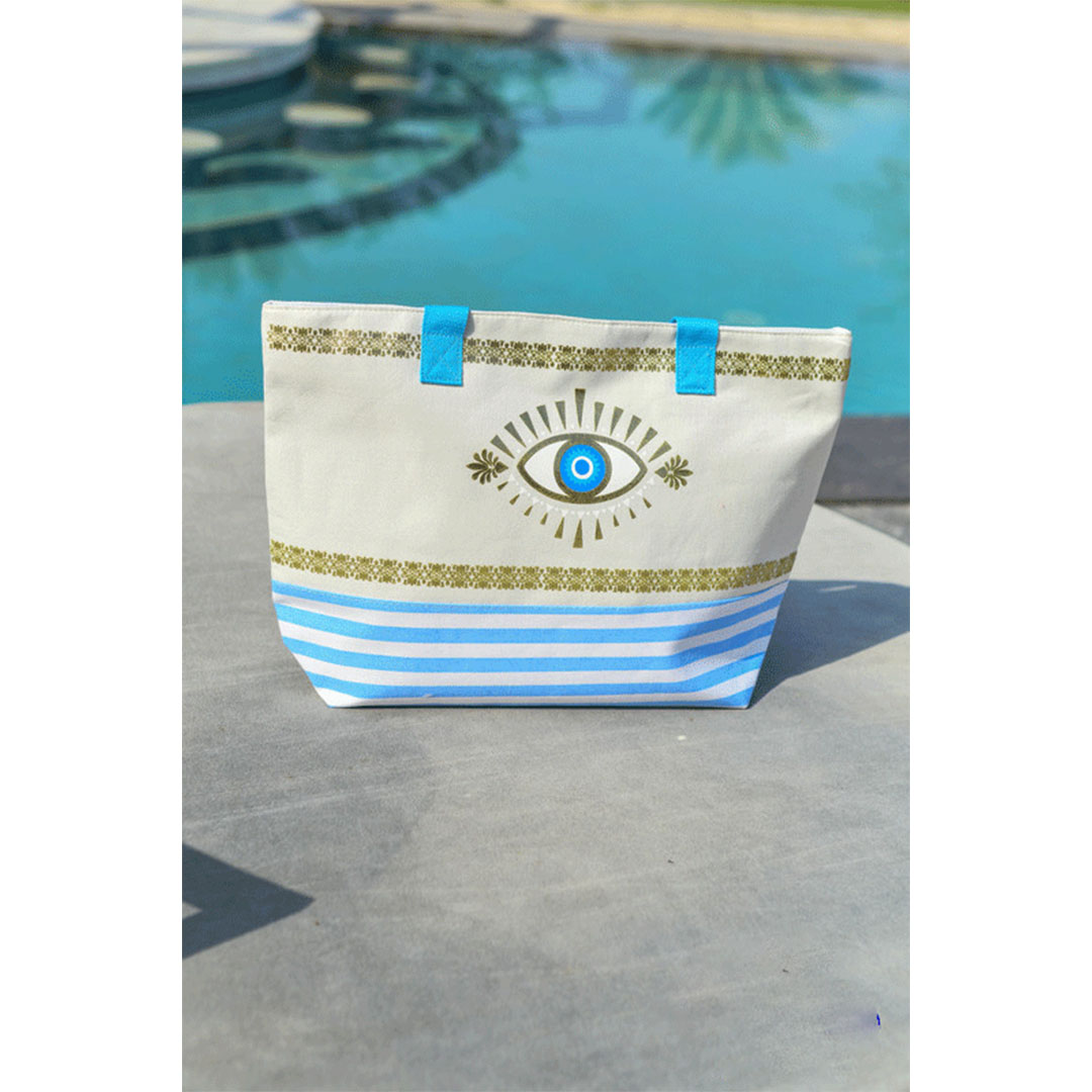 شنطة بحر متعددة الألوان - أزرق B-3