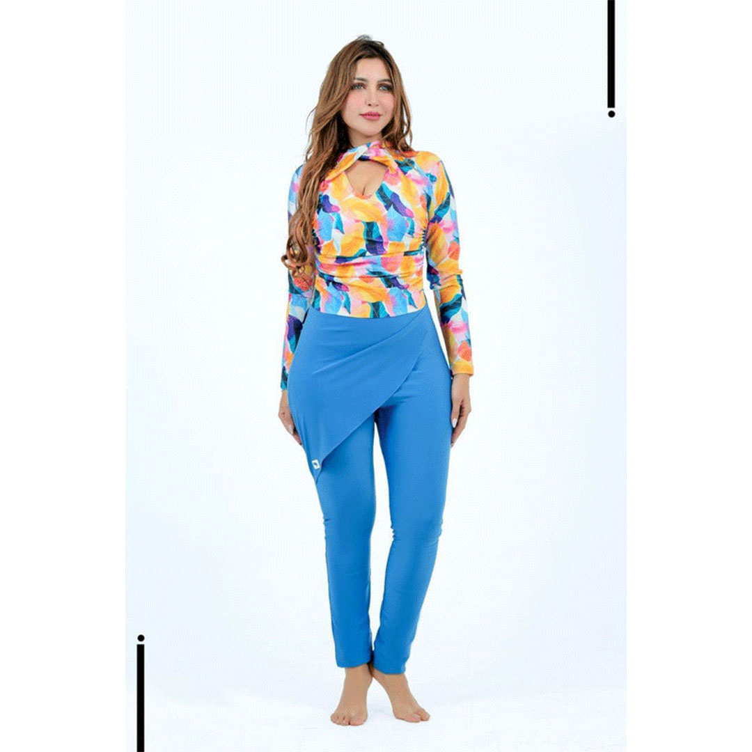 مايوه بوركيني حريمي - أزرق Sd1268