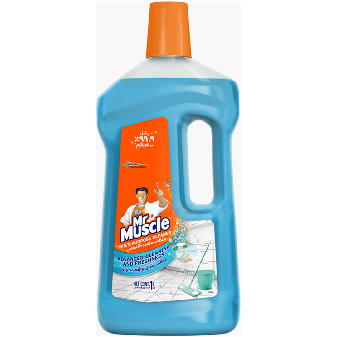 مستر ماسل منظف سائل للأرضيات متعدد الاستخدامات - برائحة هدوء البحر - 1 لتر