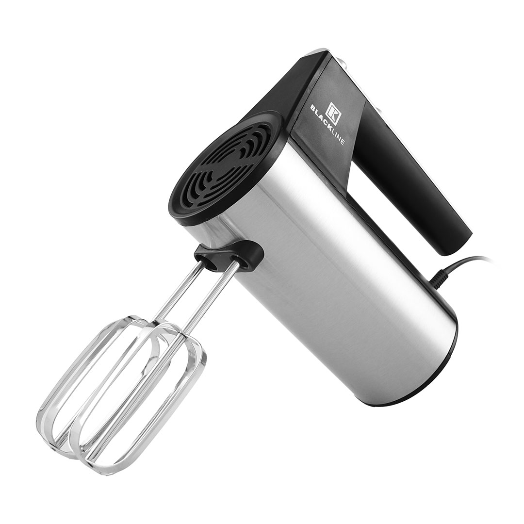 خلاط يدوي بلاك لاين - 5سرعات + سرعة تربو - فضي - BLHM-001