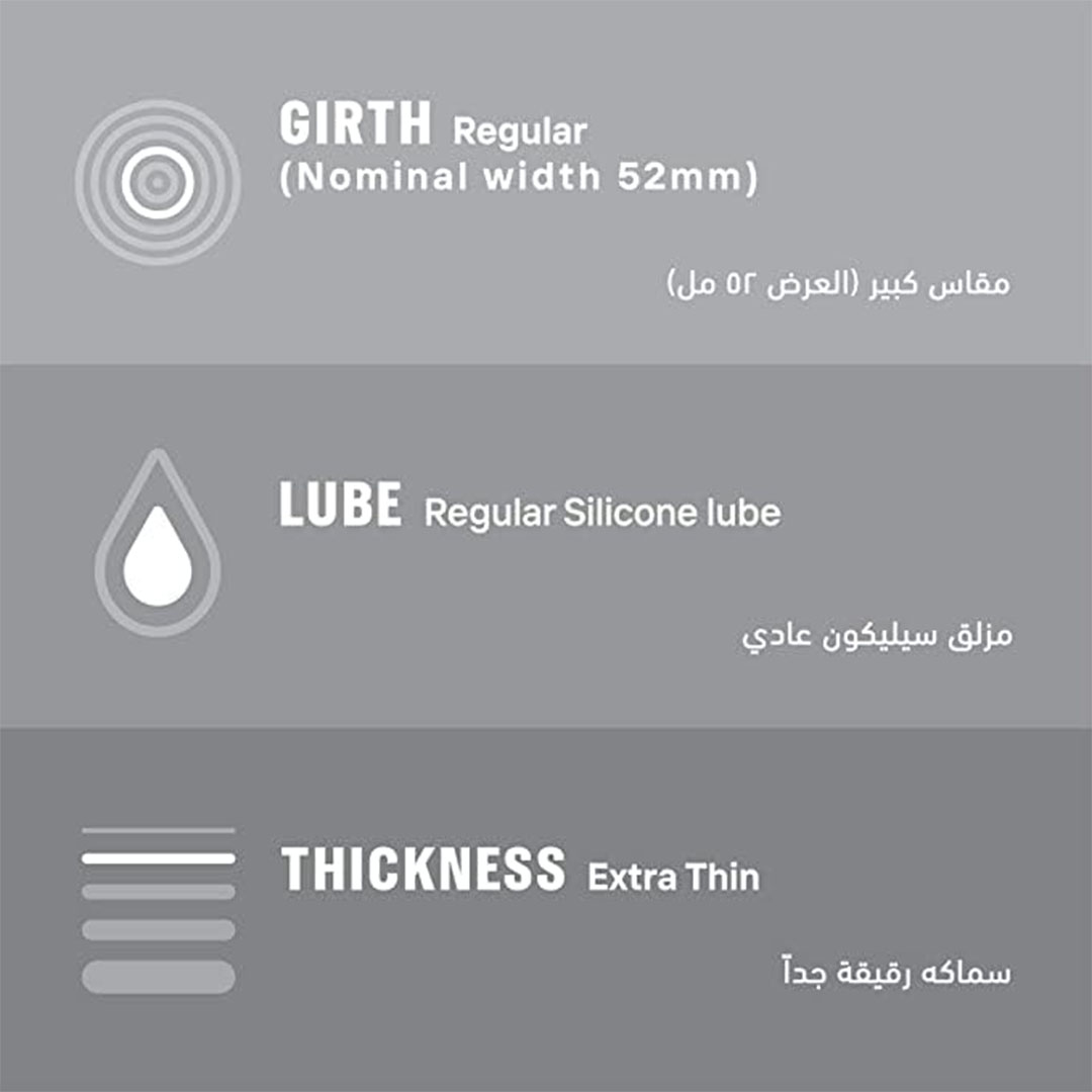 ديوركس عازل طبي - تزيت رقيق - 3 قطع