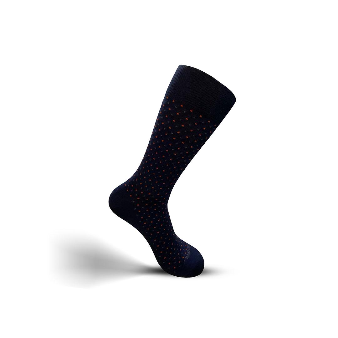 شراب رجالي كلاسيك طويل -  منقط كحلي