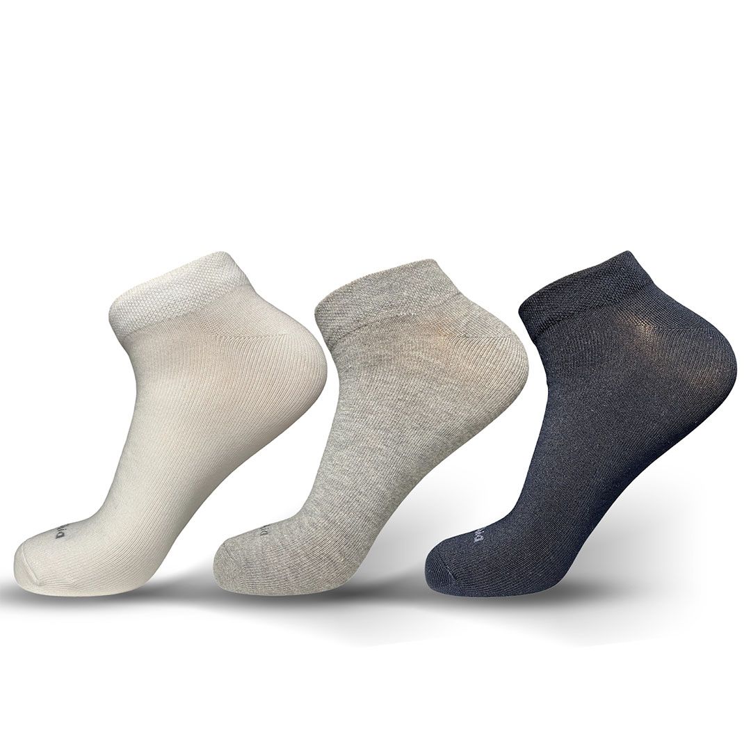 باك 3 قطع شراب حريمي سوكيت كريمي/رمادي/اسود