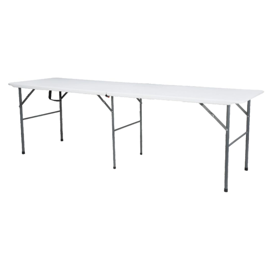 طاولة طويلة قابلة للطي - طول 244 سم - أبيض