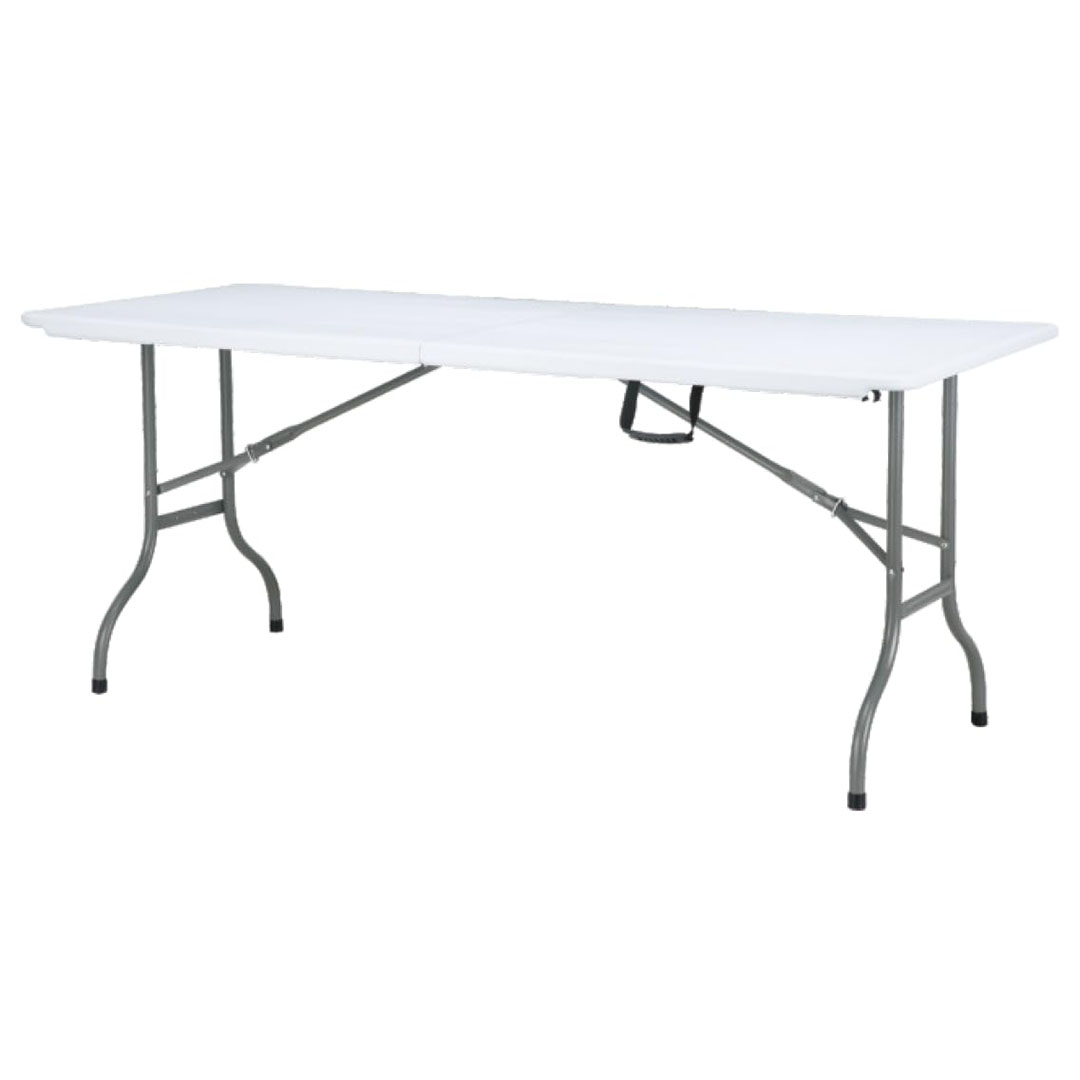 طاولة طويلة قابلة للطي  180 سم - أبيض