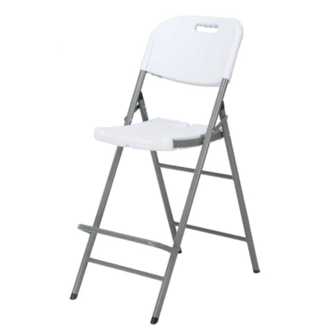 كرسي بار قابل للطي - أبيض