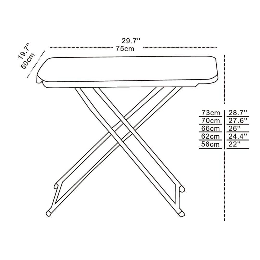 طاولة شخصية قابلة للطي وقابلة للتعديل - أبيض