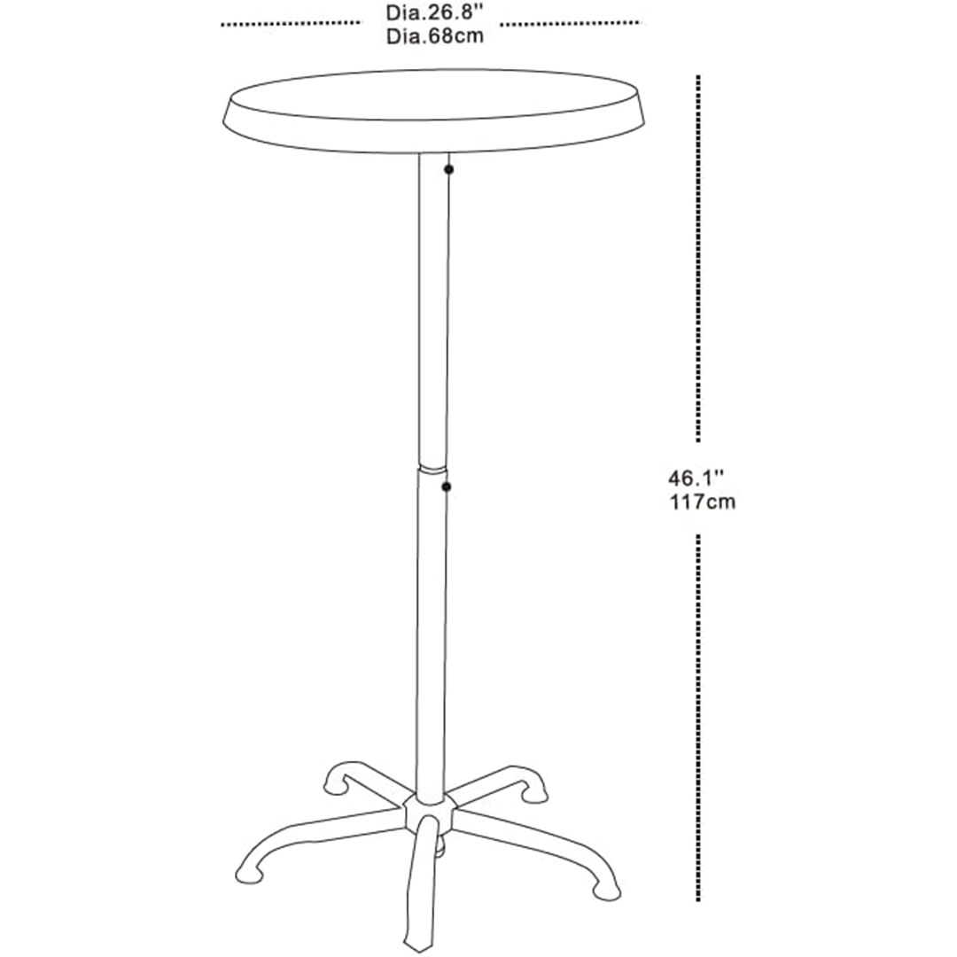 طاولة بار دائرية حديثة - سطح أبيض