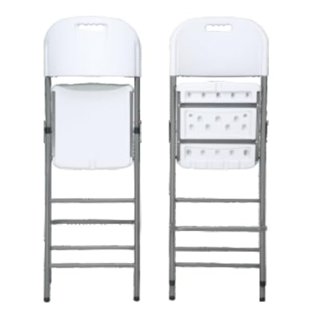 كرسي بار قابل للطي - أبيض