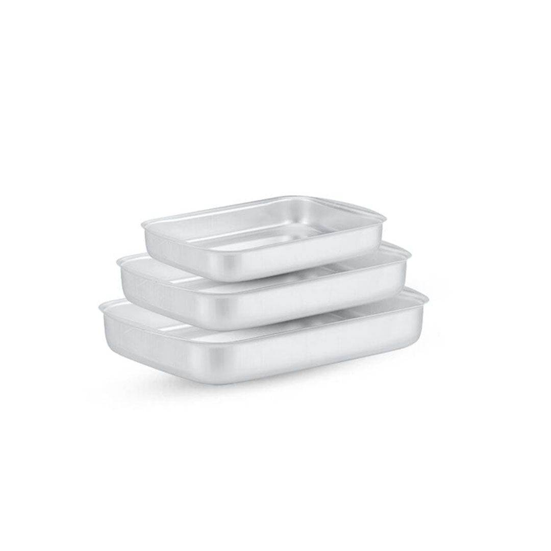 الزنوكى طقم طاجن - 3 قطع - فضي