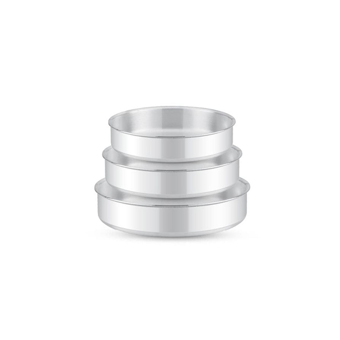 الزنوكى طقم صينية فرن سوبر - 3 قطع - فضي