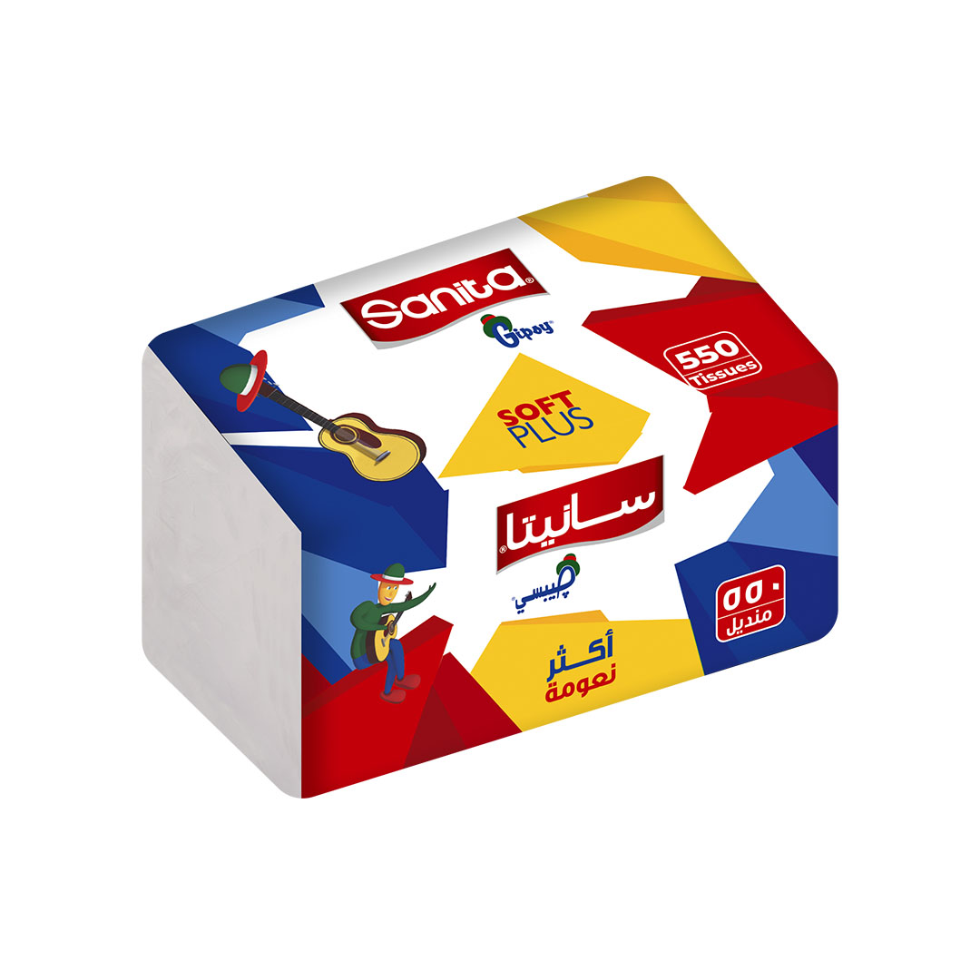 سانيتا جيبسي مناديل وجه - 550 منديل