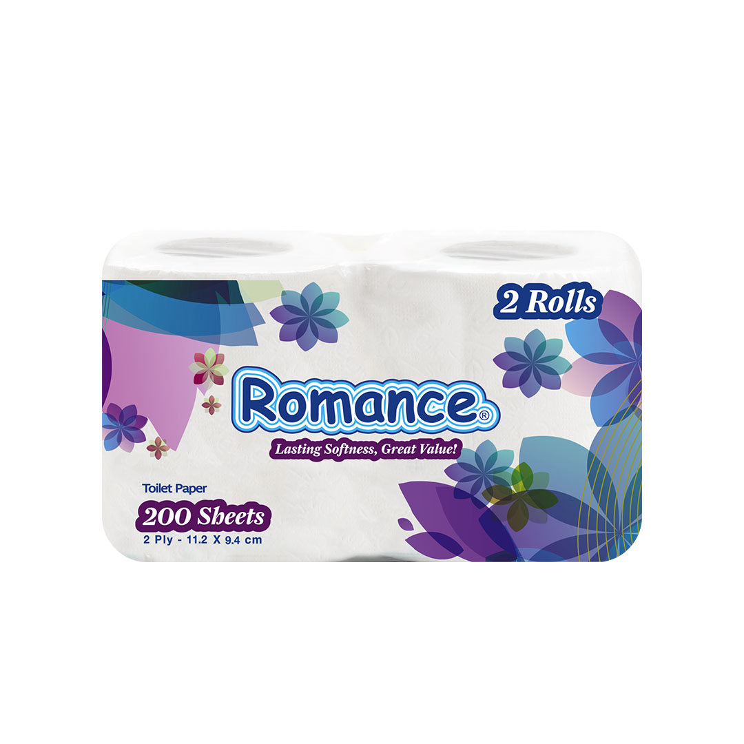 رومانس ورق تواليت - 200 منديل - 2 رول