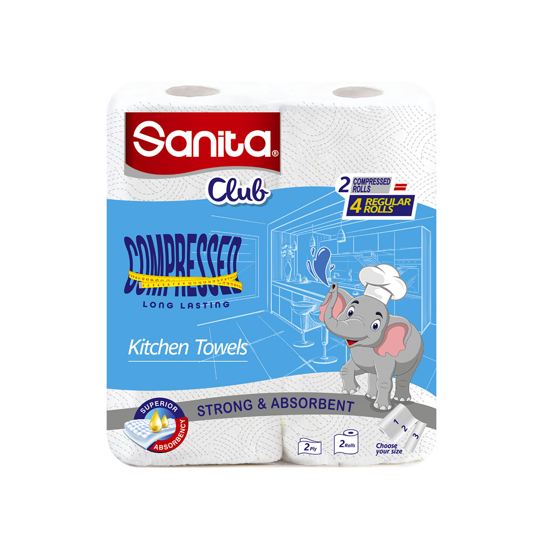 سانيتا كلوب منشفه مطبخ - 160 منديل - 2 ميجا رول