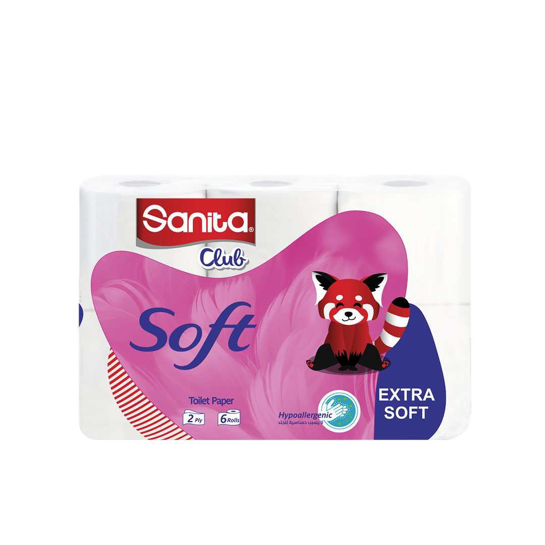 سانيتا كلوب ورق تواليت - 220 منديل - 6 رول