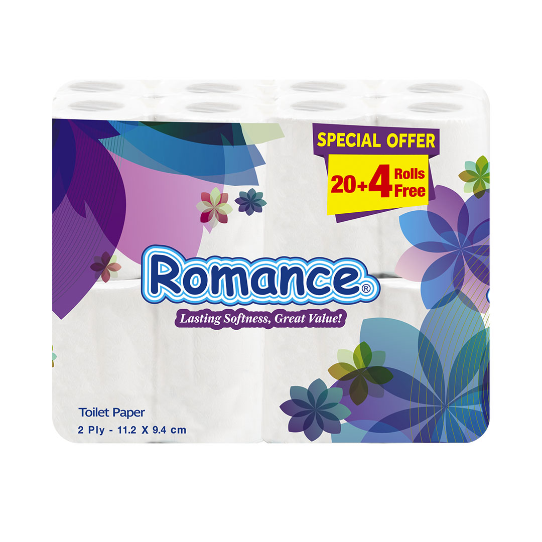 رومانس ورق تواليت - 90 منديل - 20+4 رول