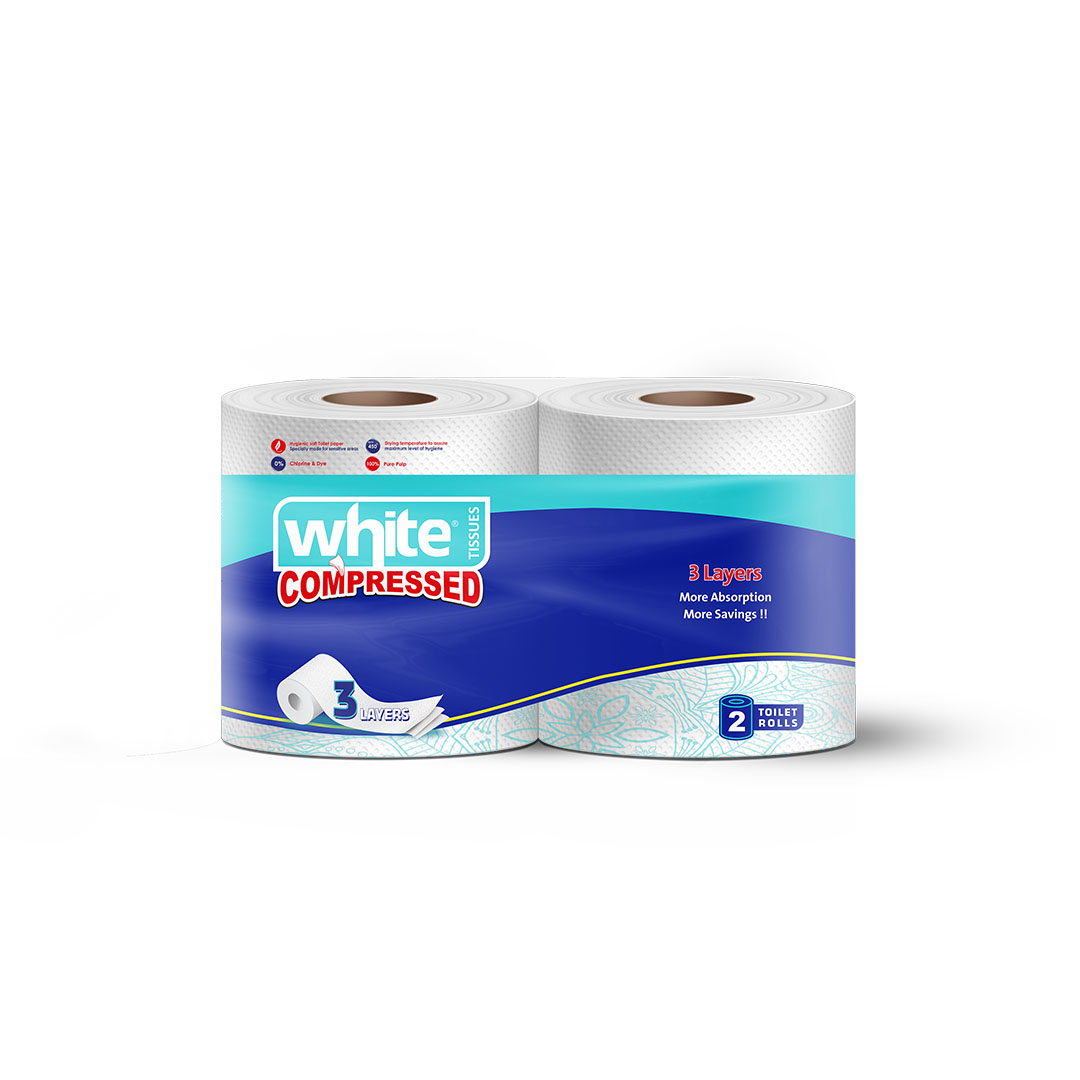 وايت مناديل حمام  مضغوط  - 2 قطعة