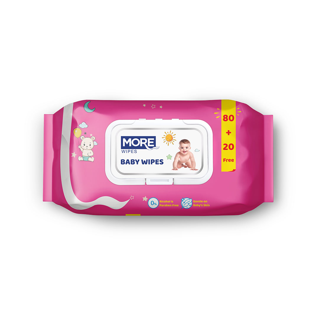 مور مناديل مبللة الأطفال - 100 منديل