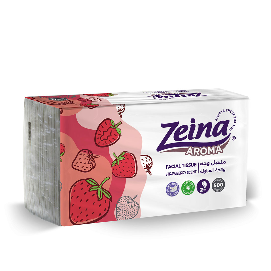 زينه مناديل وجه فراولة - 500 منديل